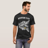 F14 Tomcat Aviation Club Pilot schwarz T-Shirt (Vorne ganz)