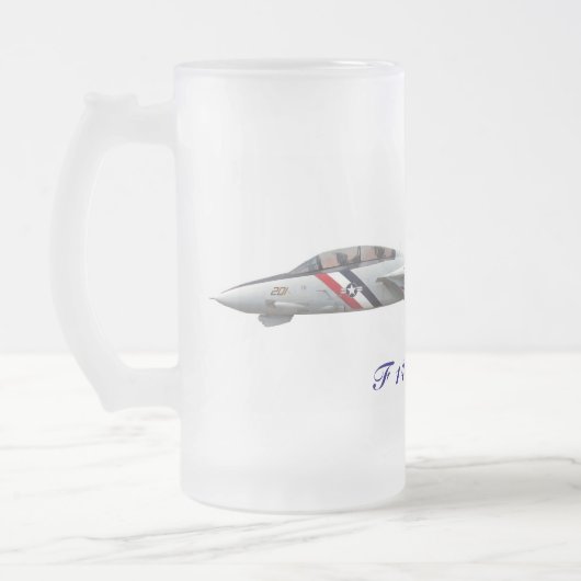 F14 Tomcat, F 14 Tomcat Mattglas Bierglas (Links)