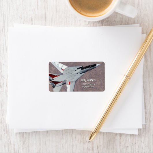 F14 Tomcat Jet Fighter Persönliches Adressetikett (Insitu)