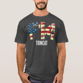 F14 Tomcat-Kampfjet hat die amerikanische Flagge g T-Shirt (Vorderseite)