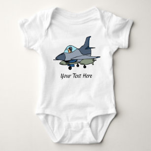 F16 Cartoon- und Falcon-Design Baby Strampler