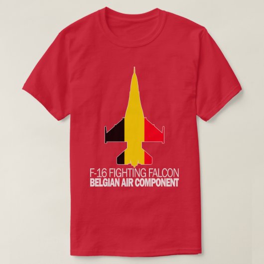 F16 Falkenbekämpfung Belgische LuftkomponenteTShir T-Shirt (Design vorne)