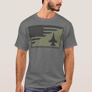 F16 Viper US-Flagge gedämpft T-Shirt