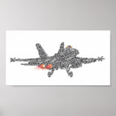 F18 Hornet Fighter Jet - Statisch Poster (Vorne)