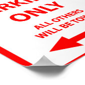 F18 Parkplatz nur Zeichen Poster (Ecke)