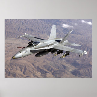 F18 über Afghanistan Poster