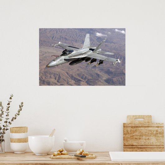F18 über Afghanistan Poster (Küche)