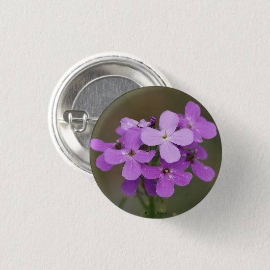 F19 Lila Wildblumen Dames Rocket Button (Vorne & Hinten)