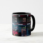 F1 2026 Calendar Mug Tasse (VorderseiteRechts)