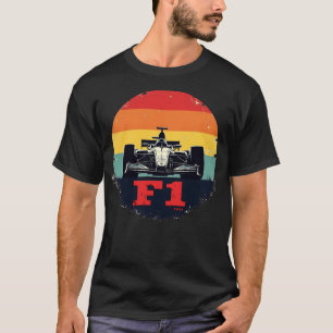 F1 Form, Vintager Farbsonnenuntergang, f1 Maske T-Shirt