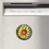 F1 Gelbe Wildblume Gaillardia Magnet (In Situ (Geschirrspüler))