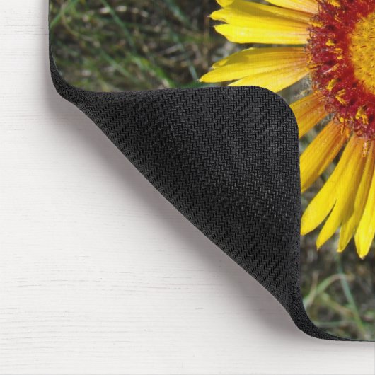 F1 Gelbe Wildblume Gaillardia Mousepad (Ecke)