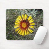F1 Gelbe Wildblume Gaillardia Mousepad (Mit Mouse)