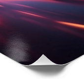 F1-Geschwindigkeits-Burning durch leichte Trails Poster (Ecke)