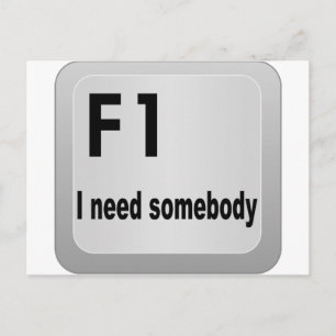 F1 Ich brauche jemanden Postkarte