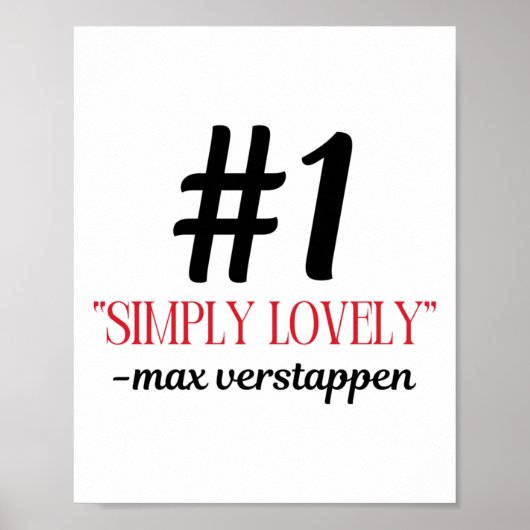 F1 Max einfach sehr schön Sticker Poster (Vorne)