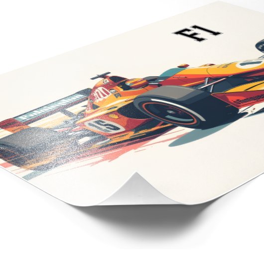 F1-Poster Fotodruck (Ecke)