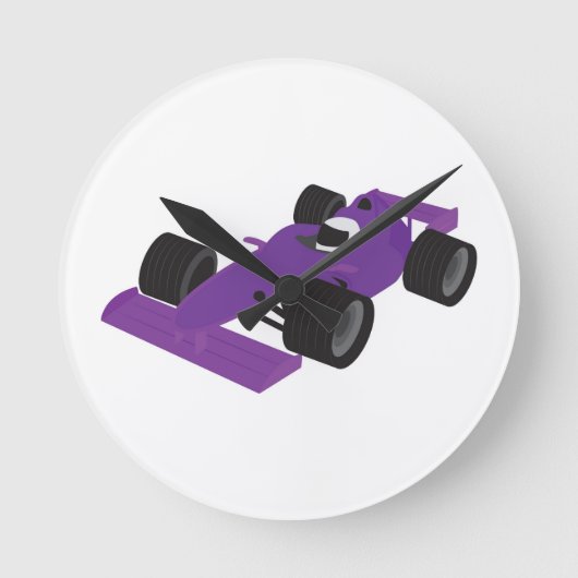 F1-Rennwagen Runde Wanduhr (Vorderseite)