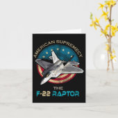 F22 Raptor American Patriotic Fighter Jet 4. J Karte (Gelbe Blume)