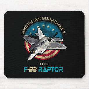 F22 Raptor American Patriotic Fighter Jet 4. J Mousepad