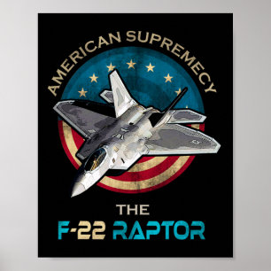 F22 Raptor American Patriotic Fighter Jet 4. J Poster