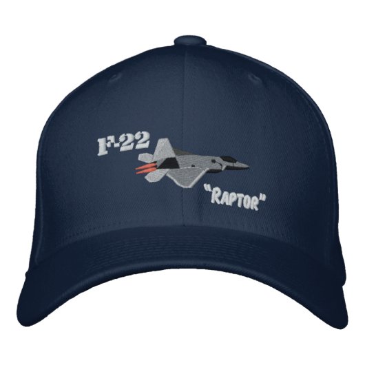 F22 Raptor Bestickte Kappe (Vorderseite)