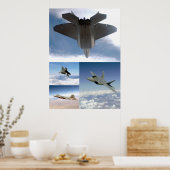 F22 Raptor Collage Poster (Küche)