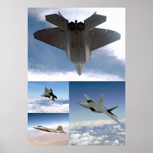 F22 Raptor Collage Poster (Vorne)