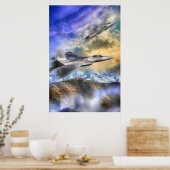 F22 RAPTOR JETS ÜBER AMERIKA POSTER (Küche)