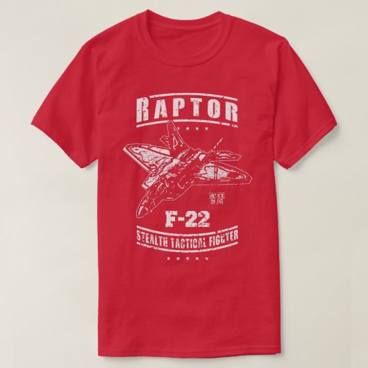 F22 Raptor USAF Tactical Fighter Jet  T-Shirt (Design vorne)
