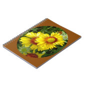 F27 Gelbe Wildblumen Gaillardia Notizblock (Linke Seite)