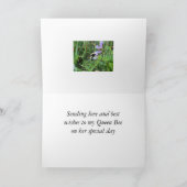 F2 Biene auf Lila Wildblumen Karte (Innenseite)