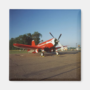 F2G-1D Super Corsair Flugzeug auf einer Luftshow i Magnet