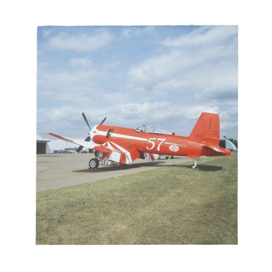 F2G-1D Super Corsair Flugzeug bei der Flugmesse in Notizblock (Vorderseite)