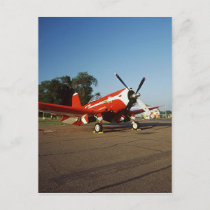 F2G-1D Super Corsair Flugzeug bei einer Flugshow i Postkarte