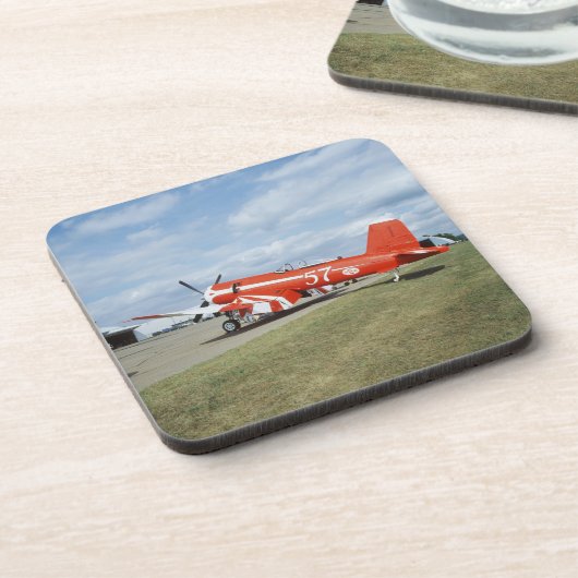 F2G-1D Superseeräuberflugzeug an der Flugschau Getränkeuntersetzer (Linke Seite)