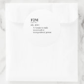 F2M RUNDER AUFKLEBER (Tasche)
