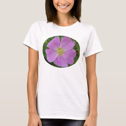 F31w Rose "Rosa arkansana" T-Shirt (Vorderseite)