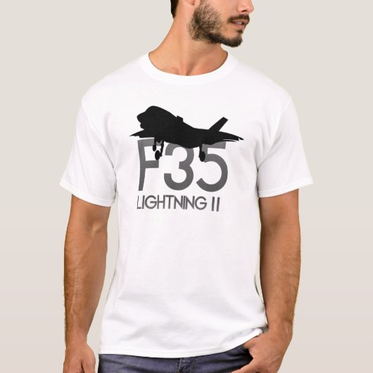 F35 - Weißstrahlflugzeug T-Shirt (Vorderseite)