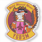 F35 Wild Weasel Ehefrauen Vinyl Aufkleber (Vorderseite)