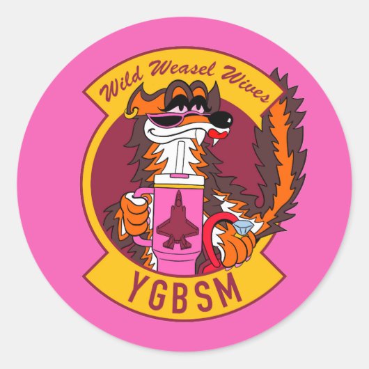 F35 Wild Weasel Wives Sticker (Vorderseite)