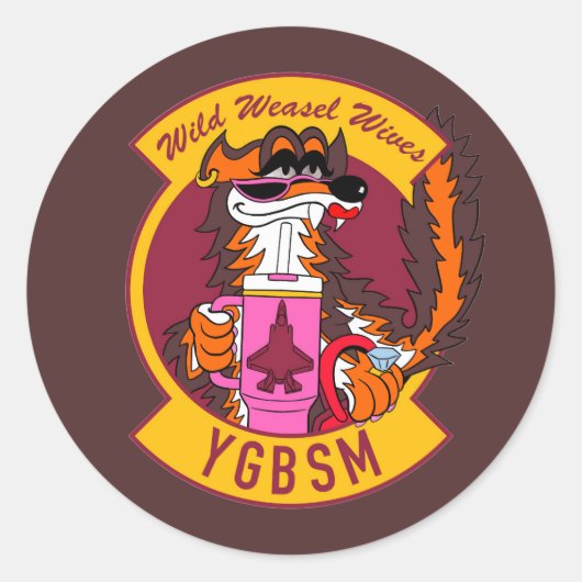 F35 Wild Weasel Wives Sticker (Vorderseite)