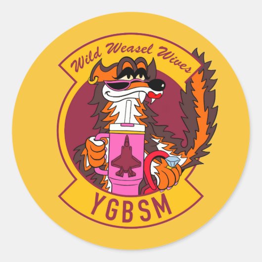 F35 Wild Weasel Wives Sticker (Vorderseite)