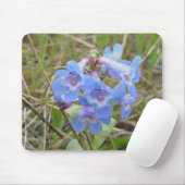 F3 Blaue Wildblumen Schlanke Blaue Bartfaden Mousepad (Mit Mouse)