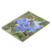 F3 Blaue Wildblumen schlanker Blauzungenkraut Notizblock (Linke Seite)