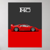 F40 Classic holy trinity car Poster (Vorne)