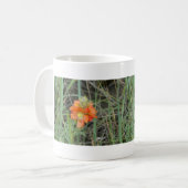 F40 Orangefarbene Wildblumen Kaffeetasse (Vorderseite Links)