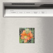 F40 Orangefarbene Wildblumen Magnet (In Situ (Geschirrspüler))