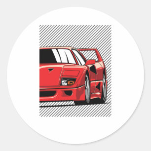F40 Racing Runder Aufkleber