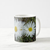 F42 Weiße Wildblumen glatter Aster Kaffeetasse (VorderseiteRechts)